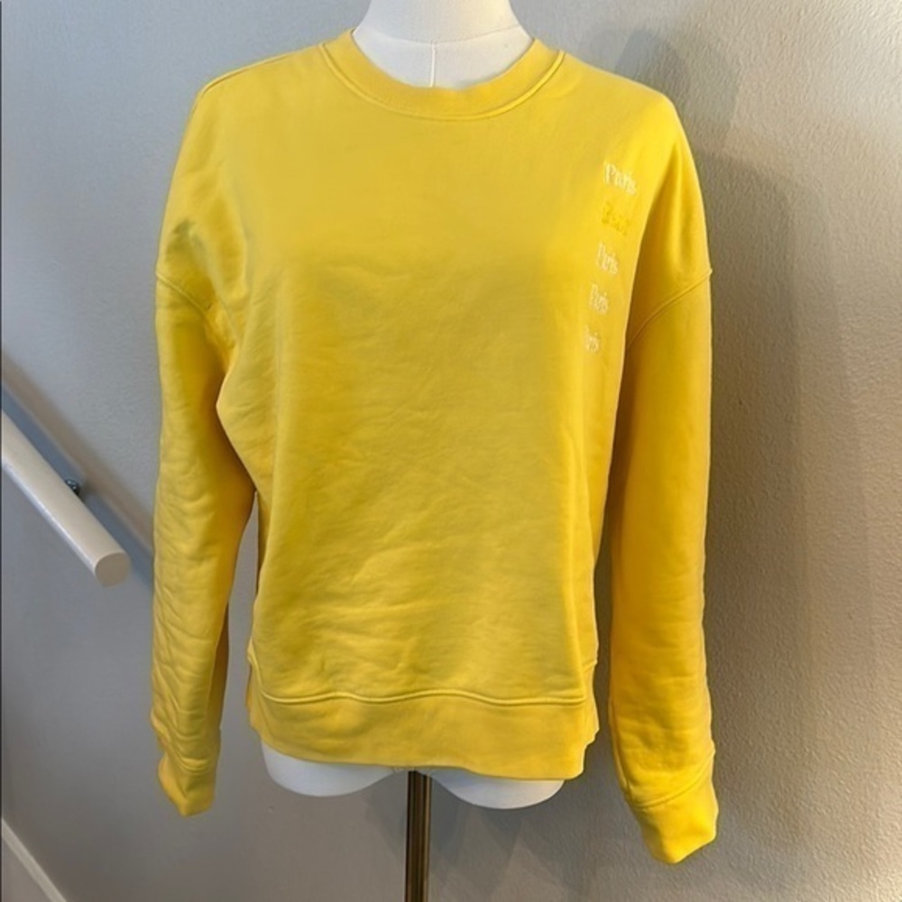 & other stories Yellow Crewneck Sweatshirt size 8 Anthropologie